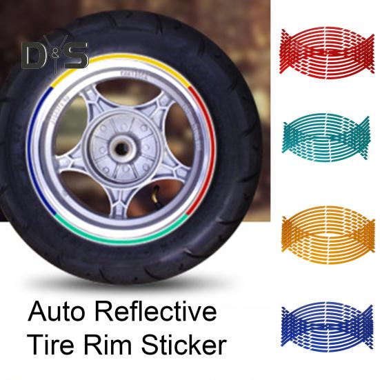 16 шт., износостойкая наклейка на колесо автомобиля, привлекательная привлекательная светоотражающая полоса, декор для ступицы колеса автомобиля, наклейки