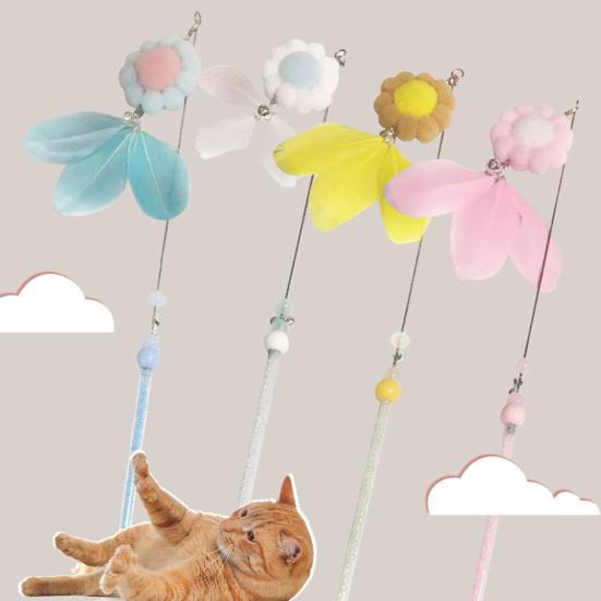 Привлекательная кошачья палочка, красивая хлопковая привлекательная игрушка-когтеточка для котенка для дома жёлтый