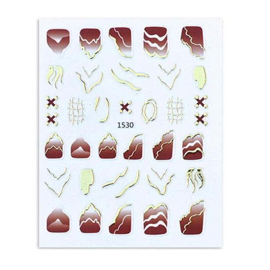 Привлекательная наклейка для ногтей Водонепроницаемая привлекательная декоративная B